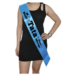 Szarfa NIEBIESKA Ślub Boski Tata Pana Młodego